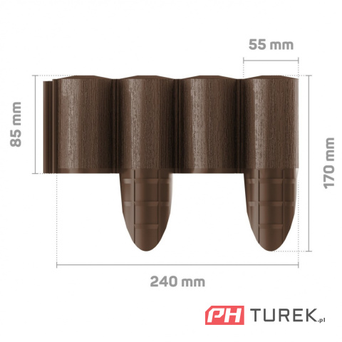 Cellfast palisada ogrodowa eco4 2,4m 8,5cm 34-031