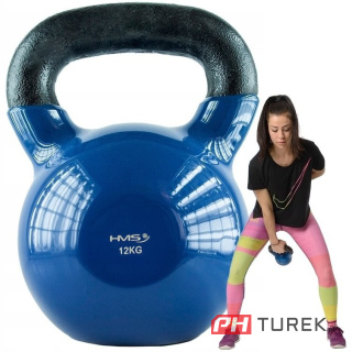 Hms knv 12 kg kettlebell pokryty winylem kula