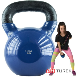 Hms knv 20 kg kettlebell pokryty winylem kula