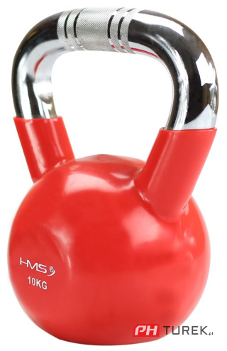 Hms żeliwny kettlebell 10kg uchwyt radełkowany