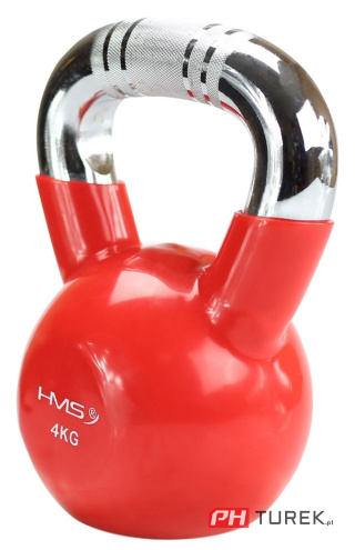 Hms żeliwny kettlebell 4kg uchwyt radełkowany