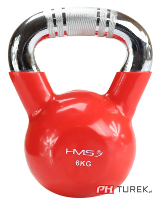 Hms żeliwny kettlebell 6kg uchwyt radełkowany