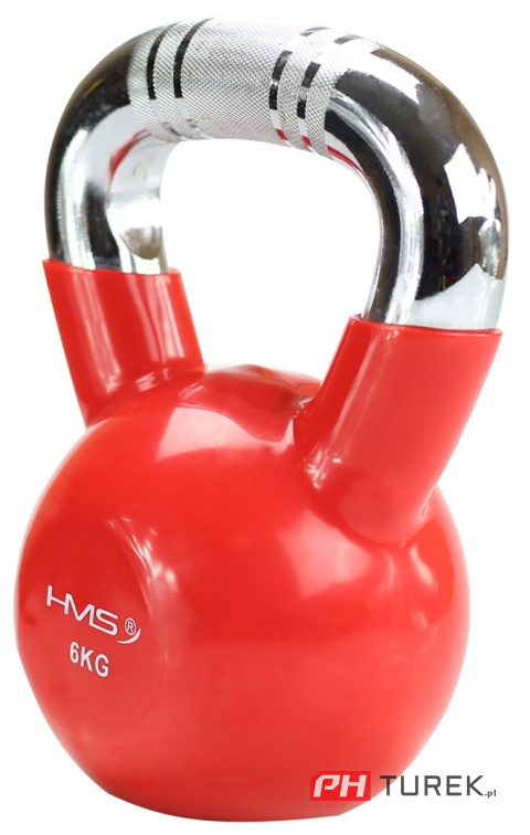 Hms żeliwny kettlebell 6kg uchwyt radełkowany