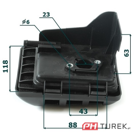 Kompletny filtr powietrza kosiarki z obudową t475