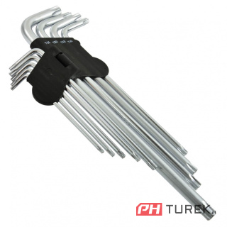 Geko zestaw klucze crv torx z otworem t15-t55 9el