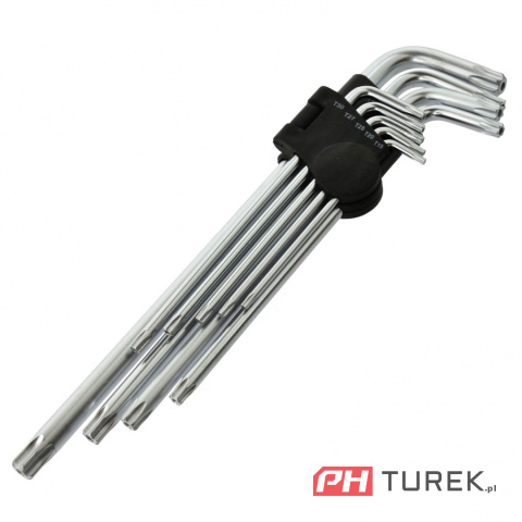 Geko zestaw klucze crv torx z otworem t15-t55 9el