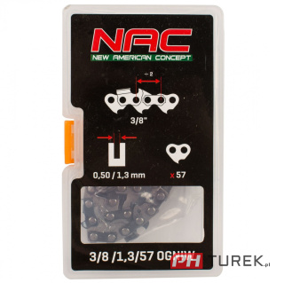 Nac oryginalny łańcuch 16'' 57 ogniw 3/8 1.3mm