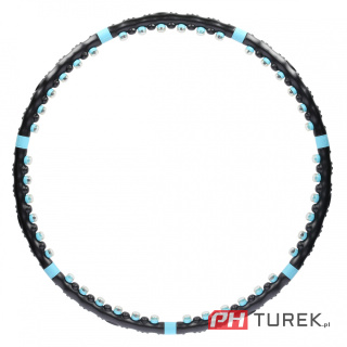 Hhp006 black-blue hula hop masujący z magnesami 98cm hms0