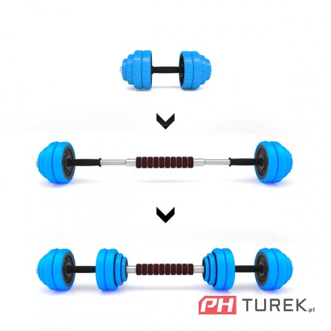 Sgg30bar sztangielki-sztanga gumowane 30kg hms0