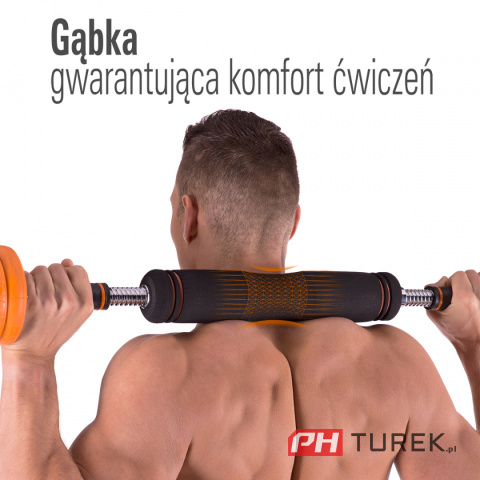 Zestaw 6w1 kettlebell sztanga sztangielki 30kg hms