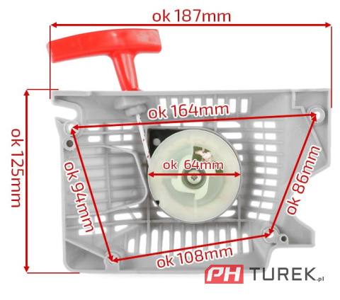 Starter rozrusznik piły pilarki t2 wzmacniany