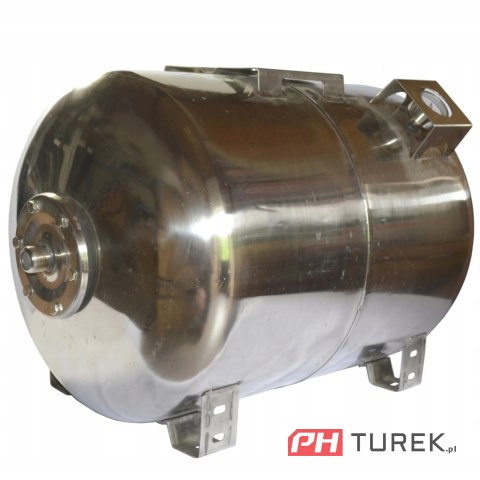 Zbiornik przeponowy 80l inox poziomy manometr