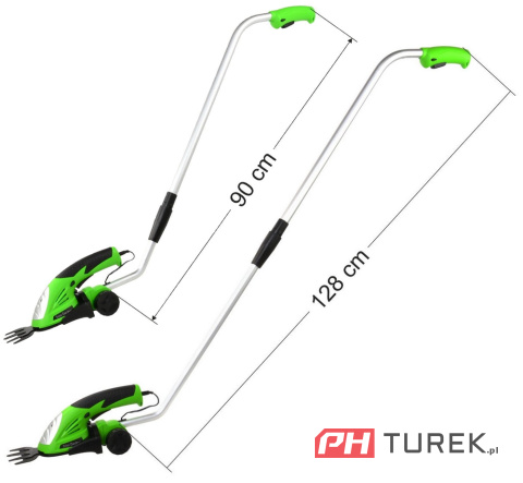 Nożyce akumulatorowe 7.2v trawy krzewów wysięgnik