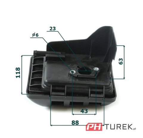 Kompletny filtr powietrza z obudową NAC t375