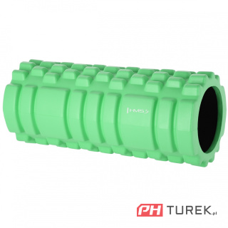 Hms fs103 33cm wałek fitness roller zielony masaż