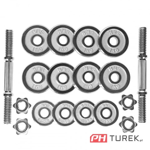Hms hantle 2x7.5kg sztangielki w walizce st15 15kg