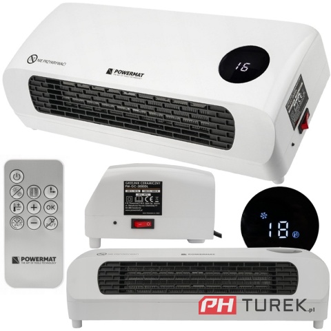 Kurtyna powietrzna grzejnik ceramiczny 2000w pilot