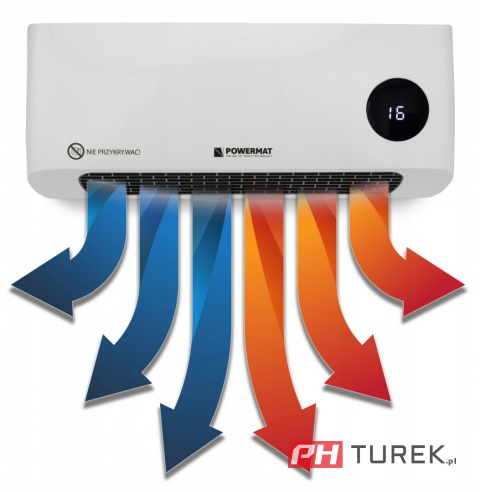 Kurtyna powietrzna grzejnik ceramiczny 2000w pilot