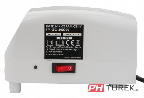 Kurtyna powietrzna grzejnik ceramiczny 2000w pilot