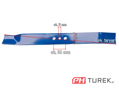 Nóż kosiarki 56cm NAC nax 5000 5000s listwa tnąca