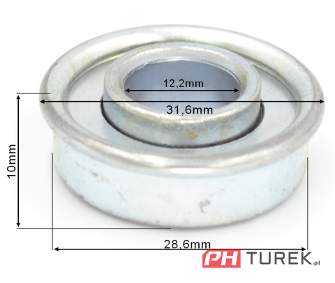 Łożysko koła kosiarki 12,2mm 28,6mm uniwersalne