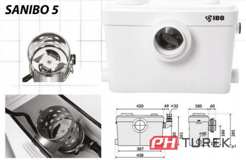 Ibo sanibo 5 przepompownia ścieków 150l/min