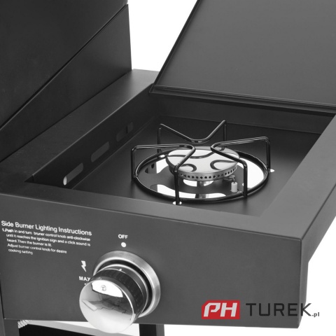 Ogrodowy grill gazowy 4+1 14,5 kw ruszt 5 palników