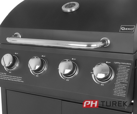 Ogrodowy grill gazowy 4+1 14,5 kw ruszt 5 palników