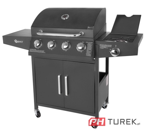 Ogrodowy grill gazowy 4+1 14,5 kw ruszt 5 palników