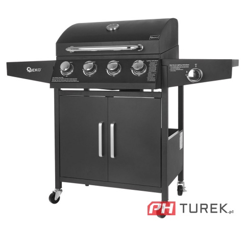 Ogrodowy grill gazowy 4+1 14,5 kw ruszt 5 palników