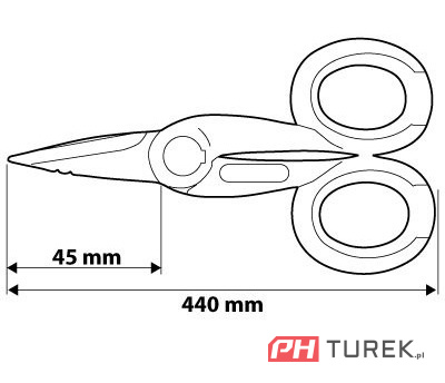 Nożyce do kabli i izolacji 140 mm obcinak przewodów