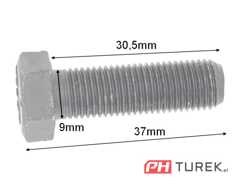 Śruba 30,5mm gw.prawy noża Castelgarden tc92 tc102