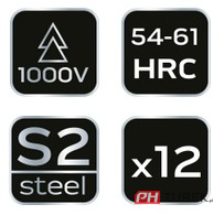 Końcówki wkrętakowe z uchwytem 1000v próbnik elektryczny