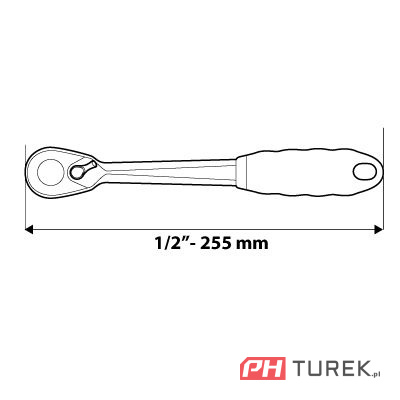 Grzechotka 1/2 cala 255mm mechanizm 72 zęby neo