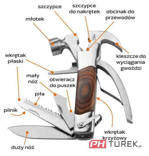 Multitool 13w1 nóż szczypce otwieracz piła