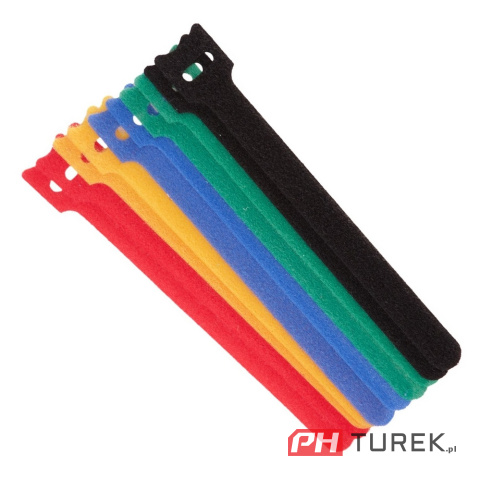 Opaska rzep organizer do kabli 150mm x 12mm - zestaw 12szt