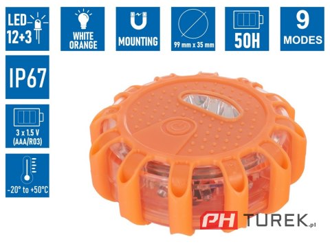 Lampa ostrzegawcza typu flara led błyskowa