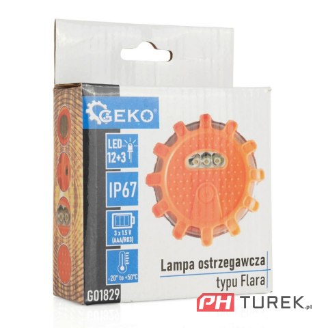 Lampa ostrzegawcza typu flara led błyskowa