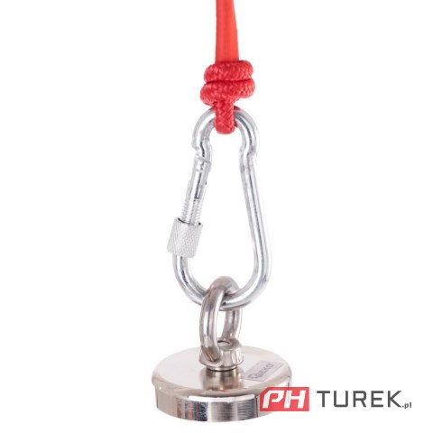 Magnes neodymowy 170kg - zestaw z liną 20m i rękawicami