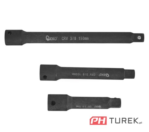 Zestaw przedłużek udarowych 1/4" 3/8" 1/2" crv 9szt