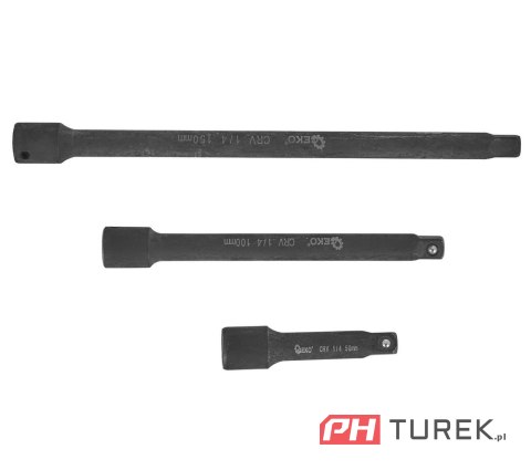 Zestaw przedłużek udarowych 1/4" 3/8" 1/2" crv 9szt