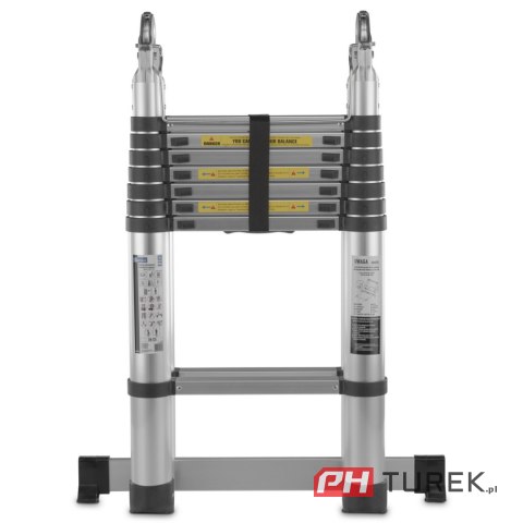 Drabina teleskopowa aluminiowa przegubowa 5m 150kg