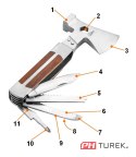 Multitool 11w1 neo tools siekiera nóż wkrętak młotek
