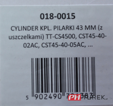 Cylinder pilarki NAC pod tłok 43mm komplet tłok uszczelki