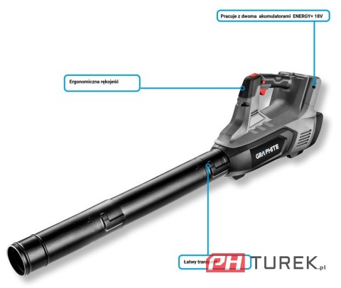 Dmuchawa do liści na 2 akumulatory Energy+ 36V