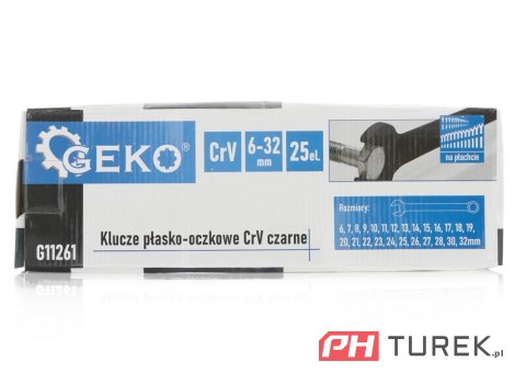 Klucze płasko-oczkowe CRV czarne 6-32mm 25el. (4)