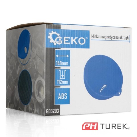 Magnetyczna okrągła miska z ABS 148mm na śrubki