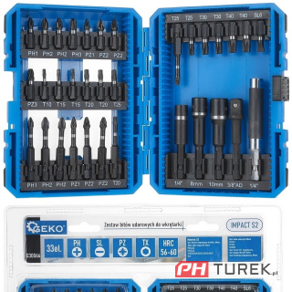 Zestaw bitów udarowych do wkrętarki 33el.