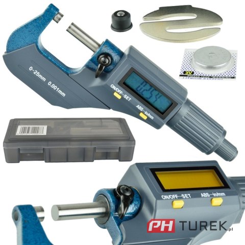 Mikrometr elektroniczny 0-25mm +- 0,001mm