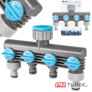 Poczwórny rozdzielacz na kran 1” oraz 3/4"